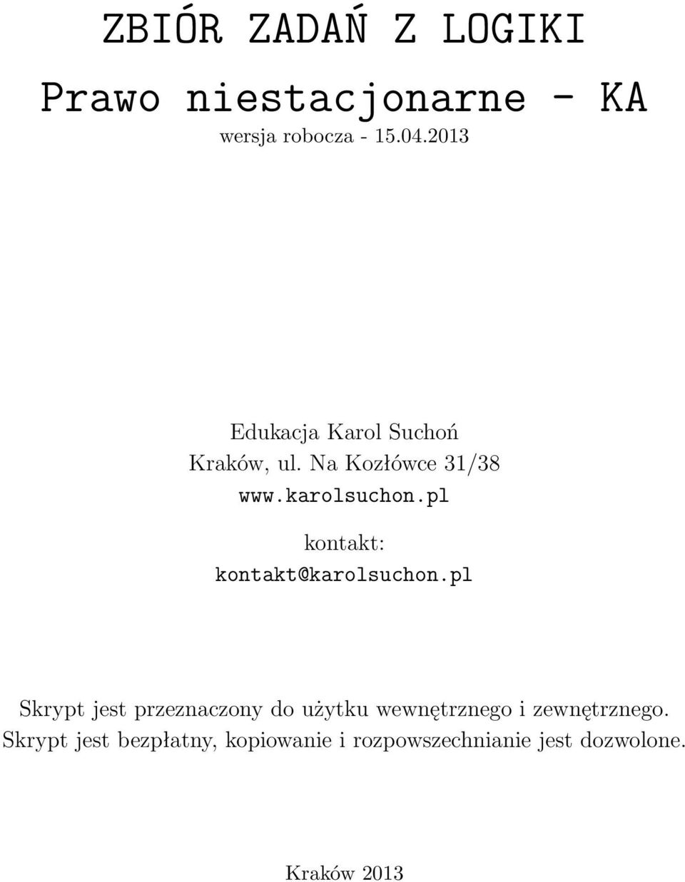 pl kontakt: kontakt@karolsuchon.