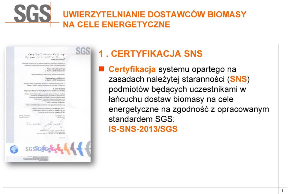 staranności (SNS) podmiotów będących uczestnikami w łańcuchu dostaw
