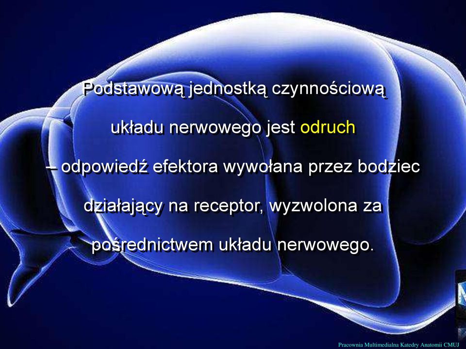 działający na receptor, wyzwolona za pośrednictwem