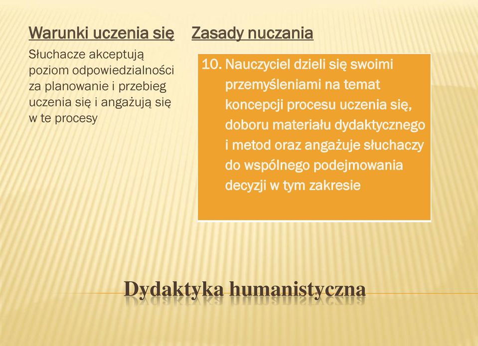 Nauczyciel dzieli się swoimi przemyśleniami na temat koncepcji procesu uczenia się,