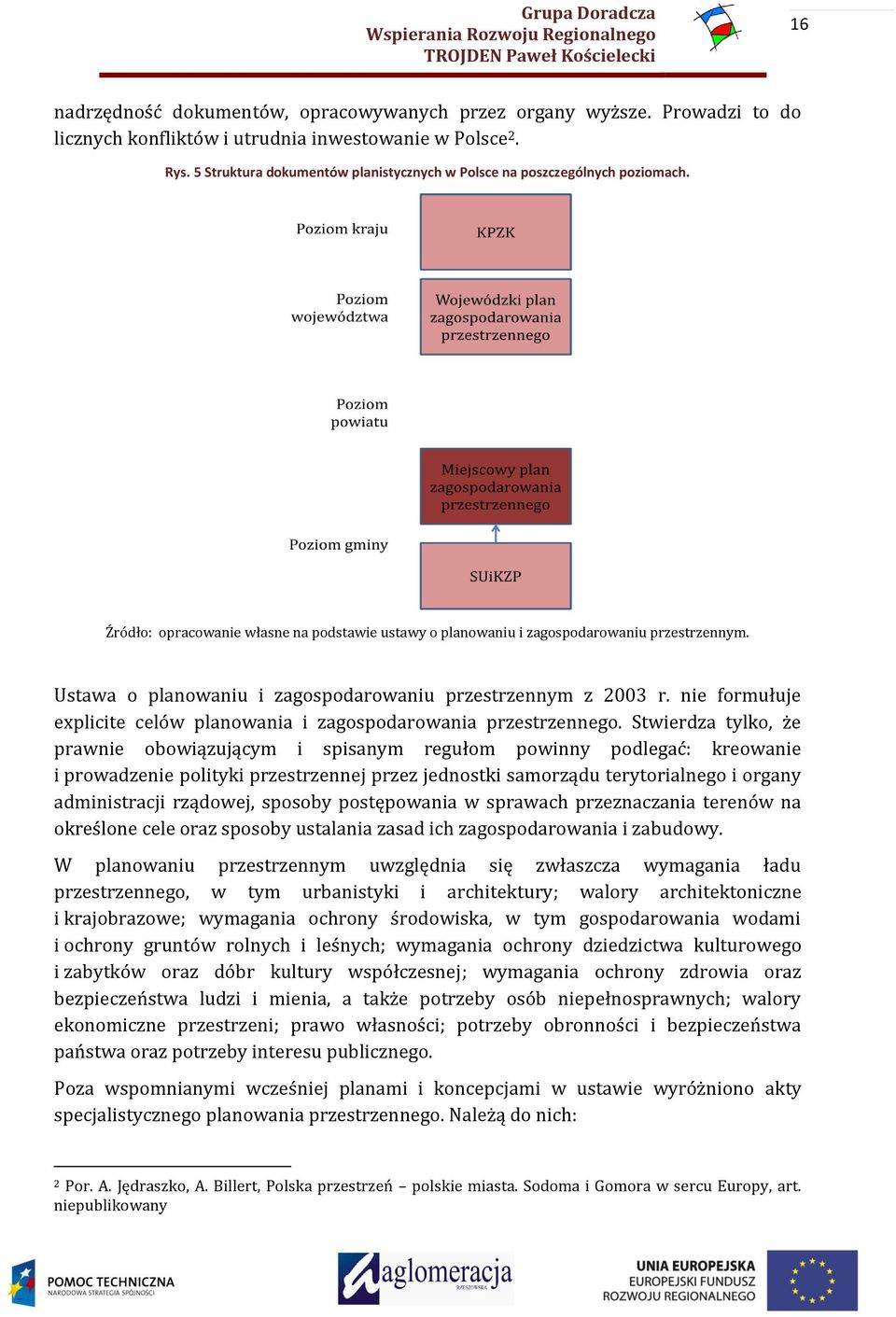 Ustawa o planowaniu i zagospodarowaniu przestrzennym z 2003 r. nie formułuje explicite celów planowania i zagospodarowania przestrzennego.