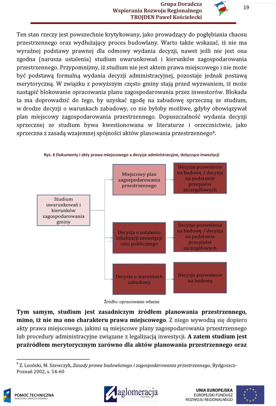 przestrzennego. Przypomnijmy, iż studium nie jest aktem prawa miejscowego i nie może być podstawą formalną wydania decyzji administracyjnej, pozostaje jednak postawą merytoryczną.