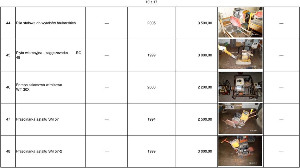 Pompa szlamowa wirnikowa WT 30X 2000 2 200,00 47 Przecinarka