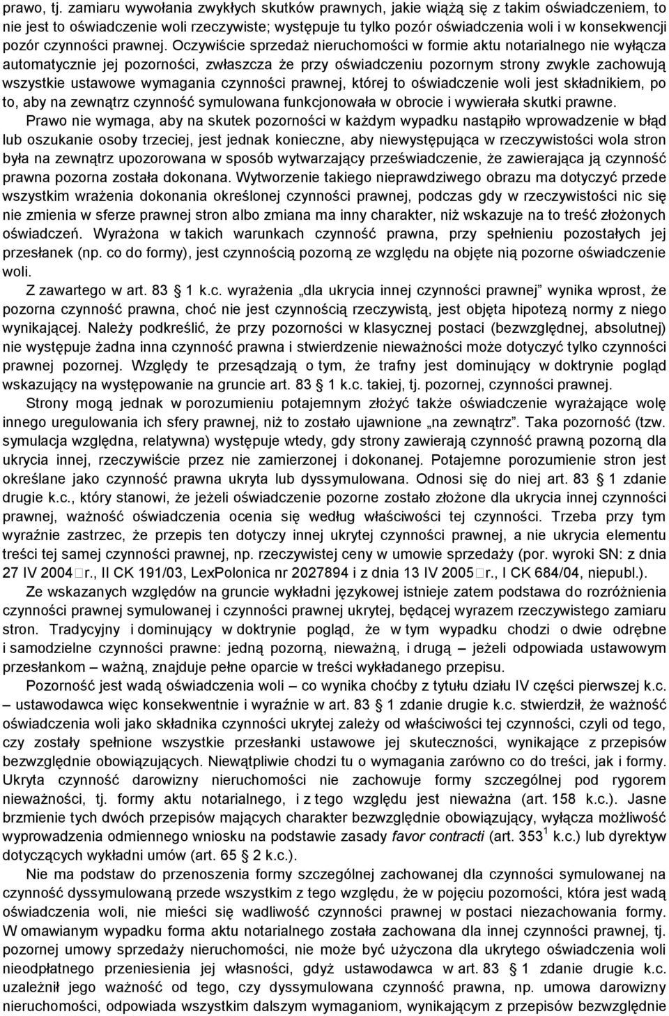 czynności prawnej.