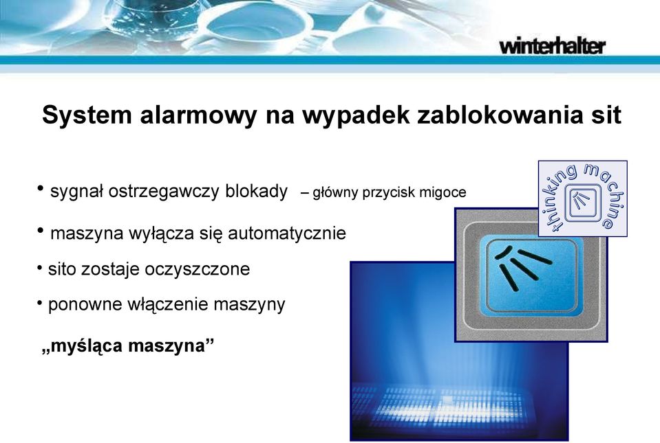 migoce maszyna wyłącza się automatycznie sito