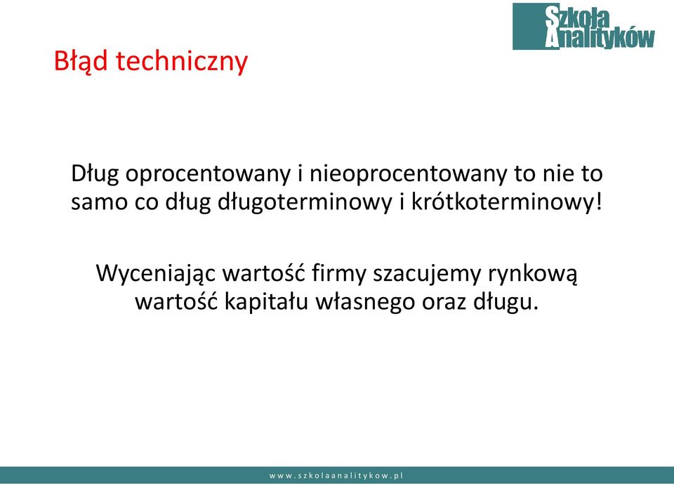 długoterminowy i krótkoterminowy!