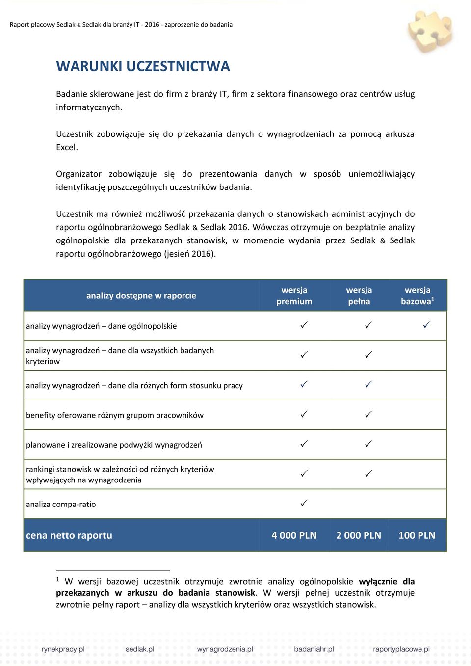 Organizator zobowiązuje się do prezentowania danych w sposób uniemożliwiający identyfikację poszczególnych uczestników badania.