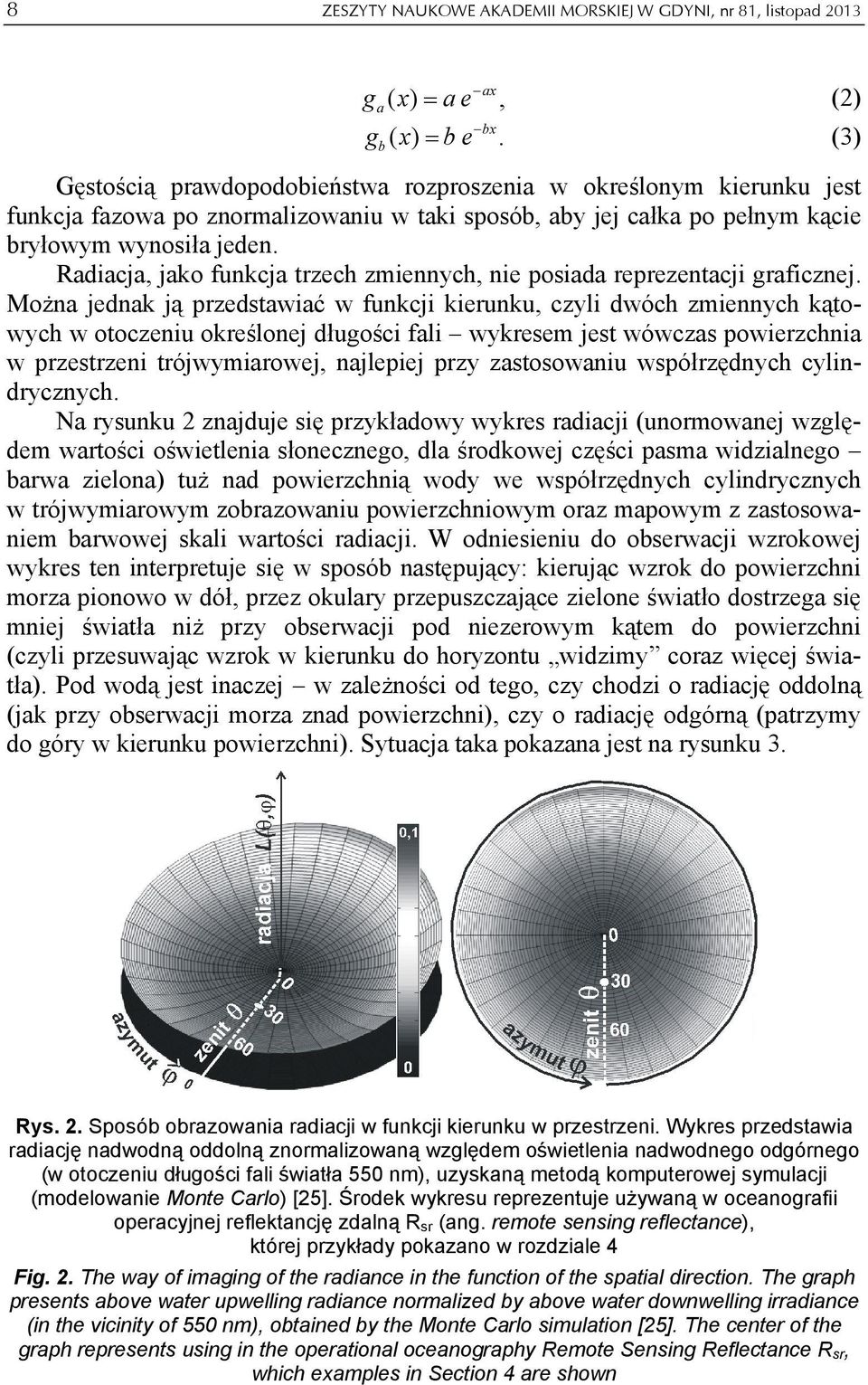 Radiacja, jako funkcja trzech zmiennych, nie posiada reprezentacji graficznej.