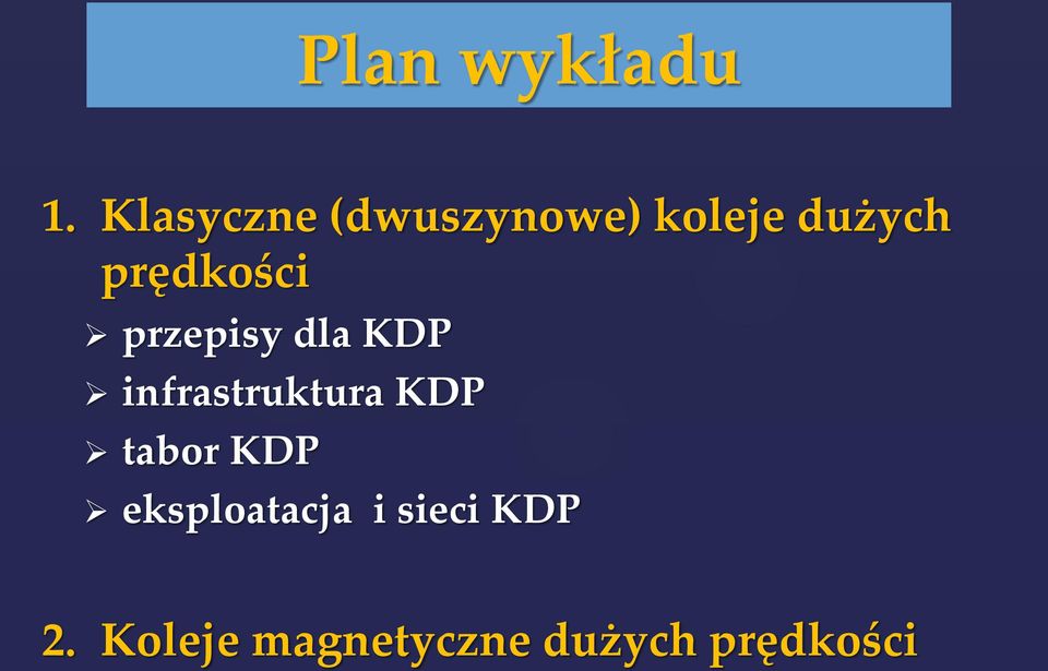 prędkości przepisy dla KDP infrastruktura