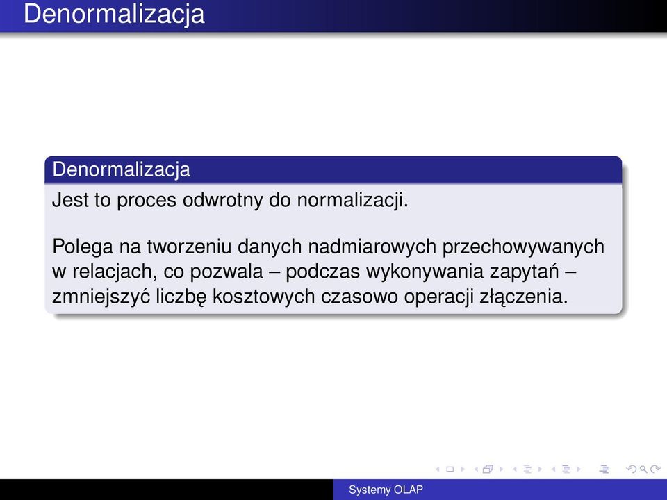 Polega na tworzeniu danych nadmiarowych przechowywanych w