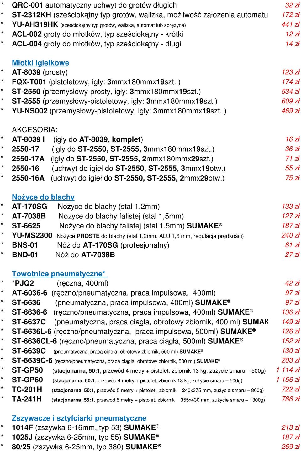 igły: 3mmx180mmx19szt. ) 174 zł ST-2550 (przemysłowy-prosty, igły: 3mmx180mmx19szt.) 534 zł ST-2555 (przemysłowy-pistoletowy, igły: 3mmx180mmx19szt.