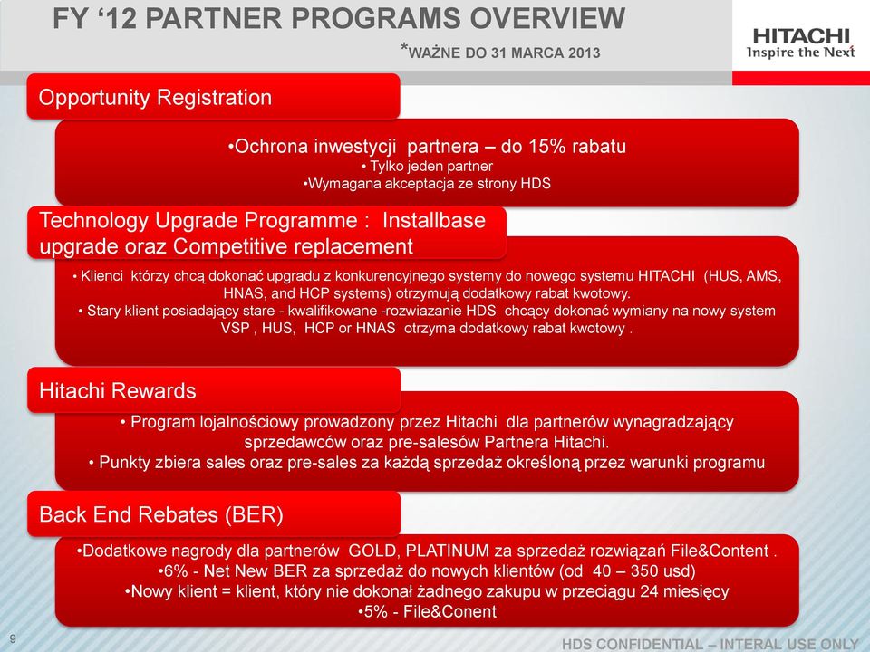 dodatkowy rabat kwotowy. Stary klient posiadający stare - kwalifikowane -rozwiazanie HDS chcący dokonać wymiany na nowy system VSP, HUS, HCP or HNAS otrzyma dodatkowy rabat kwotowy.
