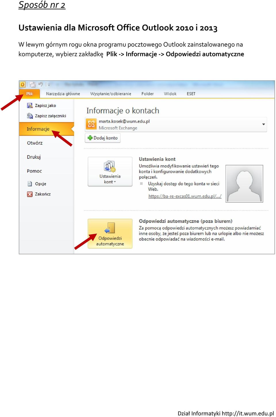 pocztowego Outlook zainstalowanego na komputerze,