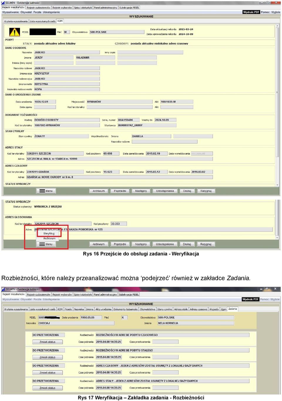 przeanalizować można podejrzeć również w