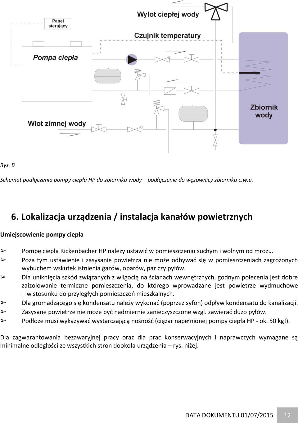 Poza tym ustawienie i zasysanie powietrza nie może odbywać się w pomieszczeniach zagrożonych wybuchem wskutek istnienia gazów, oparów, par czy pyłów.