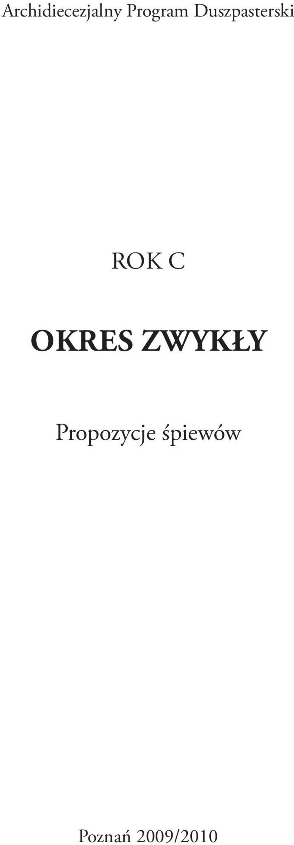 ROK C OKRES Zwykły