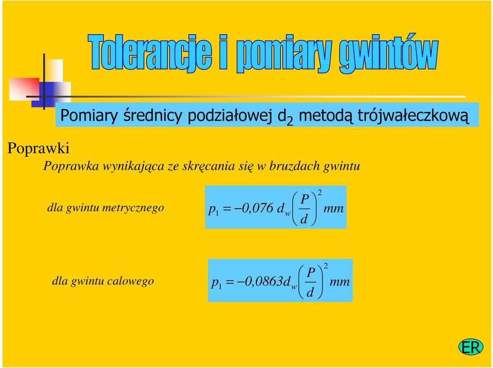 skręcania się w bruzdach gwintu dla gwintu