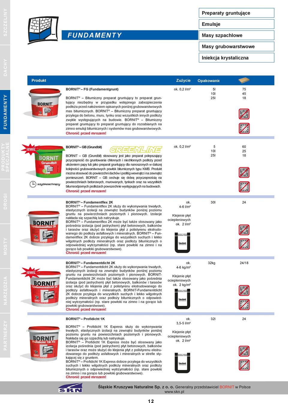 Bitumiczny preparat gruntujący przylega do betonu, muru, tynku oraz wszystkich innych podłoży zwykle występujących na budowie.