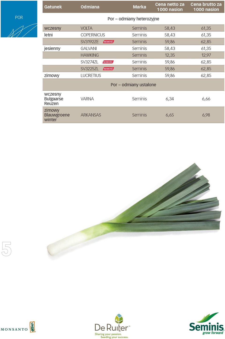 Seminis 59,86 62,85 SV3225ZL NOWOŚĆ Seminis 59,86 62,85 zimowy LUCRETIUS Seminis 59,86 62,85 Por odmiany