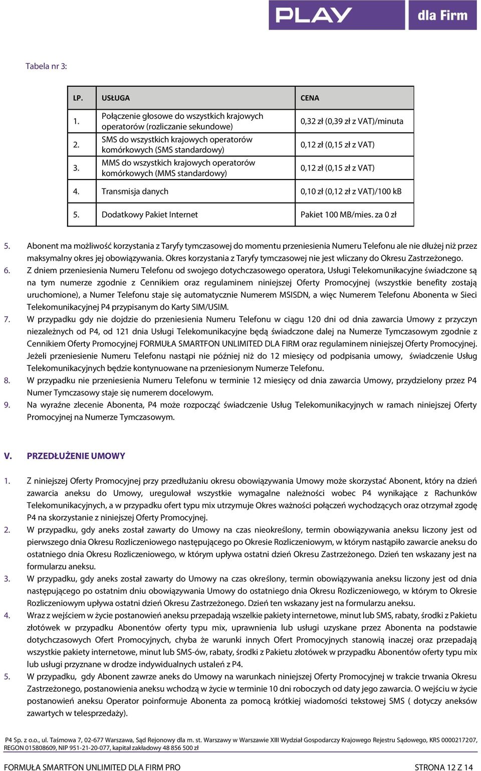 Połączenie głosowe do wszystkich krajowych operatorów (rozliczanie sekundowe) SMS do wszystkich krajowych operatorów komórkowych (SMS standardowy) MMS do wszystkich krajowych operatorów komórkowych