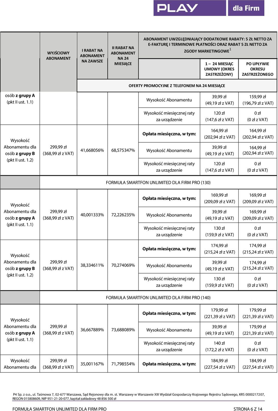 72,226235% Abonamentu miesięcznej raty 169,99 zł (209,09 zł z VAT) 13 (159,9 zł z VAT) 169,99 zł (209,09 zł z VAT) 169,99 zł (209,09 zł z VAT) ( z VAT) 38,334611% 70,274069% Abonamentu miesięcznej