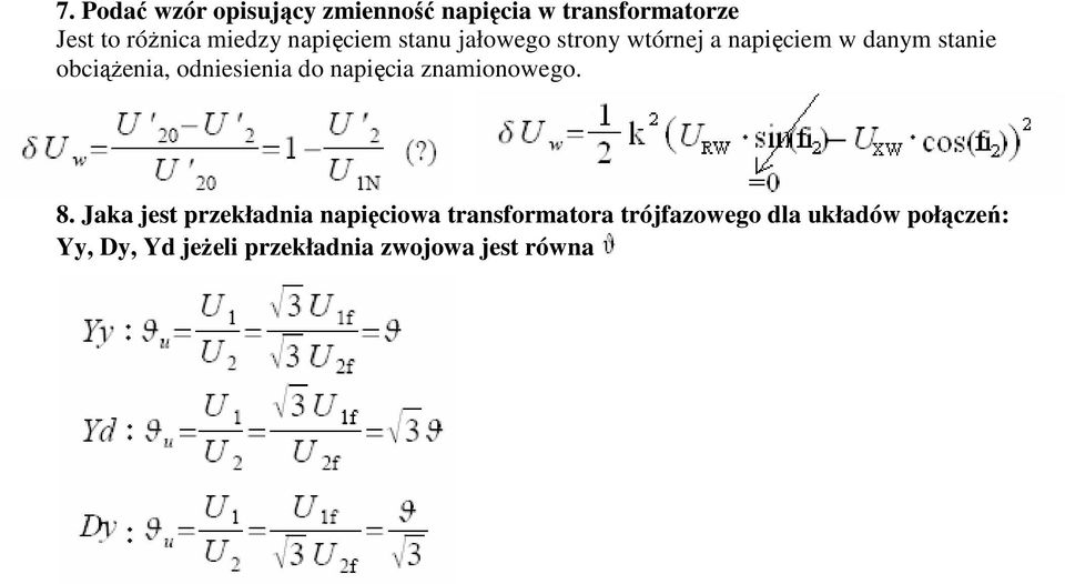 odniesienia do napięcia znamionowego. 8.