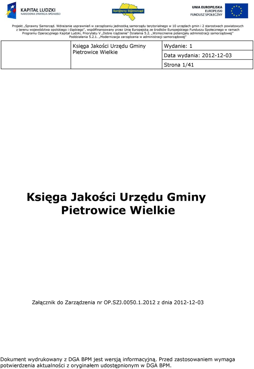 Zarządzenia nr OP.