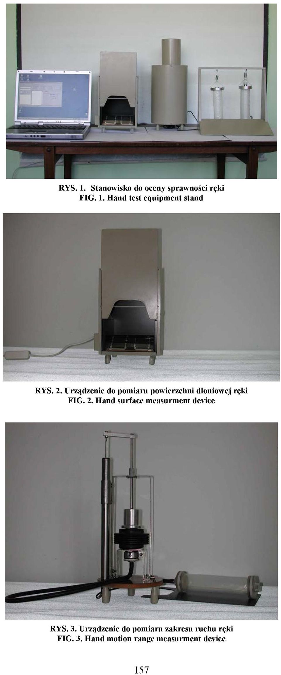 Hand surface measurment device RYS. 3.