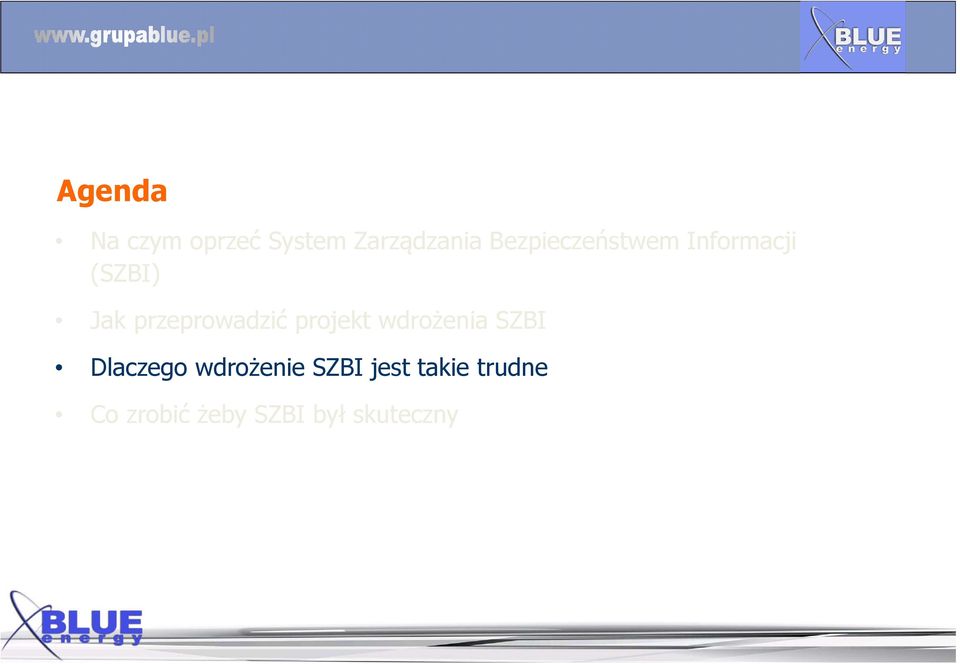przeprowadzić projekt wdrożenia SZBI Dlaczego