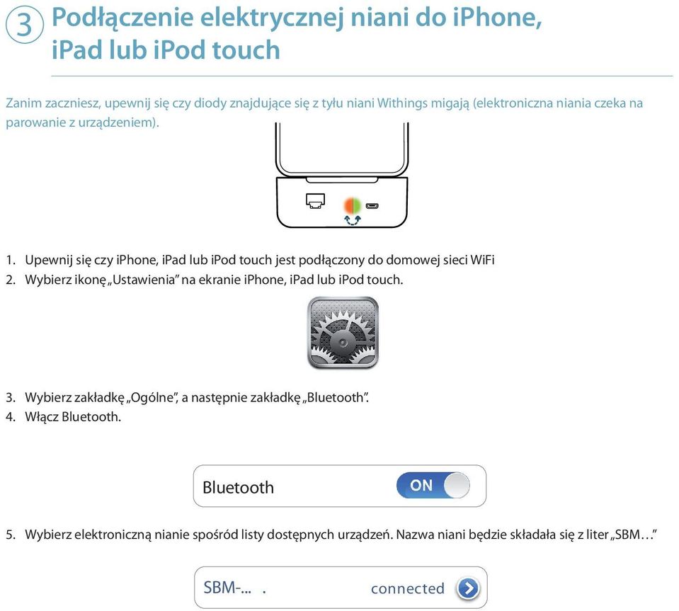 Upewnij się czy iphone, ipad lub ipod touch jest podłączony do domowej sieci WiFi 2.