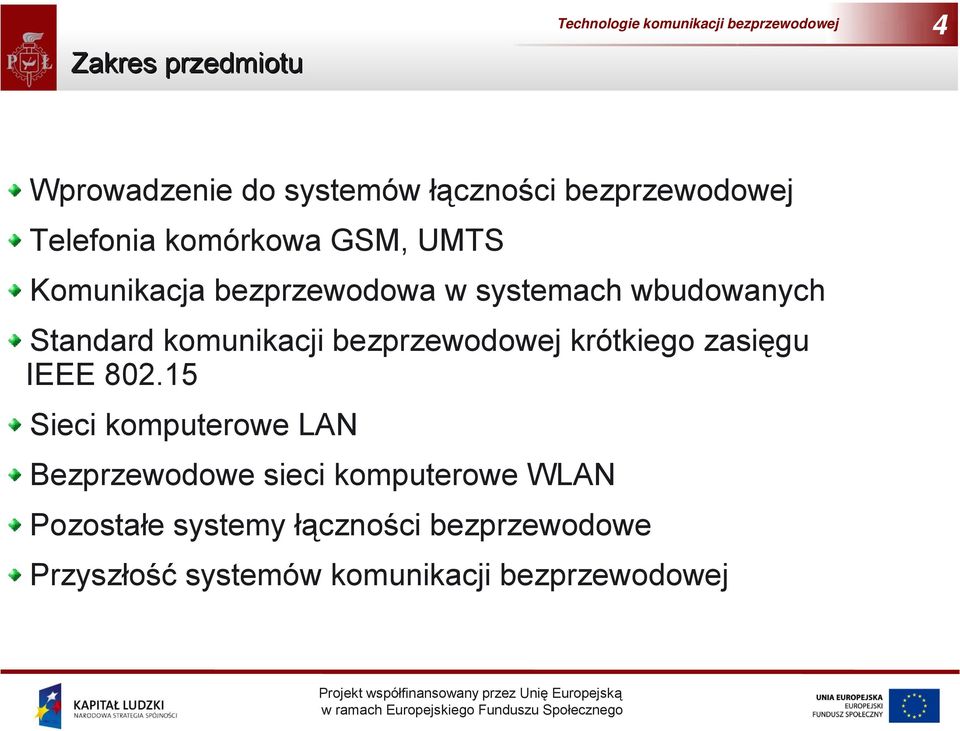 Standard komunikacji bezprzewodowej krótkiego zasięgu IEEE 802.