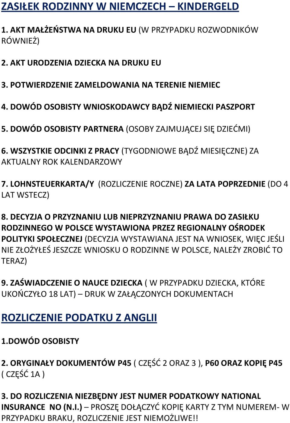 LOHNSTEUERKARTA/Y (ROZLICZENIE ROCZNE) ZA LATA POPRZEDNIE (DO 4 LAT WSTECZ) 8.