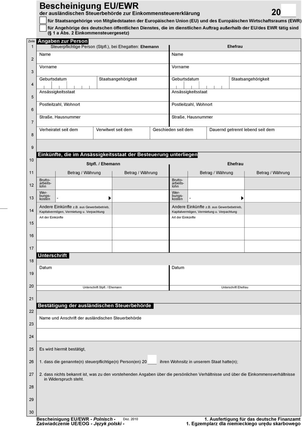 2 Einkommensteuergesetz) Angaben zur Person Steuerpflichtige Person (Stpfl.