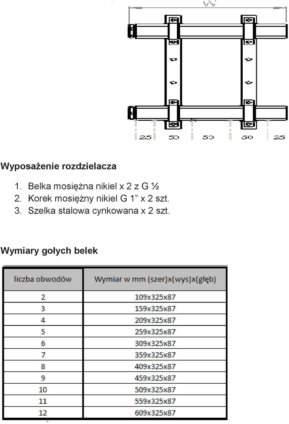 Korek mosiężny nikiel G 1 x 2 szt. 3.