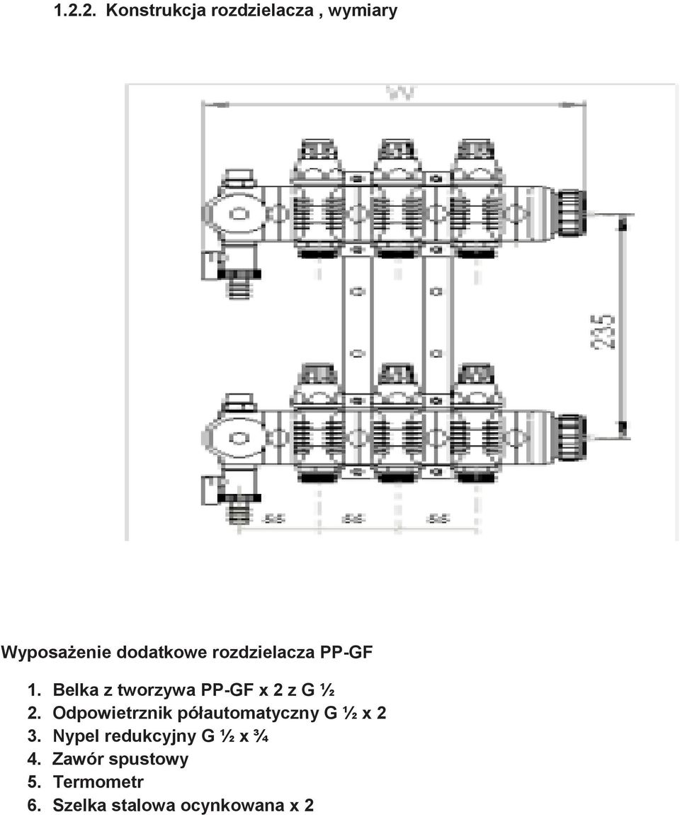 Odpowietrznik półautomatyczny G ½ x 2 3.