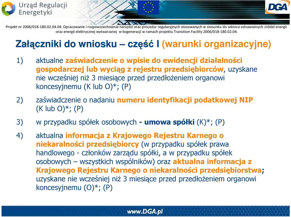 spółki (K)*; (P) 4) aktualna informacja z Krajowego Rejestru Karnego o niekaralności przedsiębiorcy (w przypadku spółek prawa handlowego - członków zarządu spółki, a w przypadku spółek osobowych