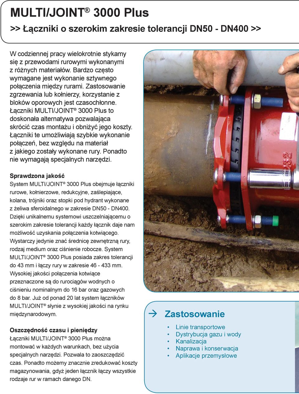 Łączniki MULTI/JOINT 3000 Plus to doskonała alternatywa pozwalająca skrócić czas montażu i obniżyć jego koszty.