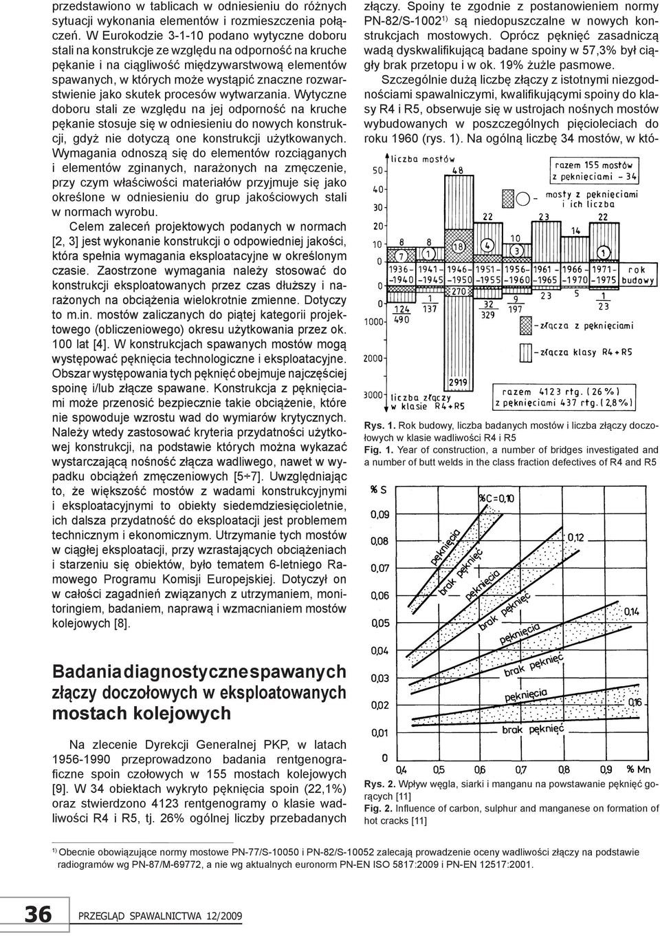 rozwarstwienie jako skutek procesów wytwarzania.