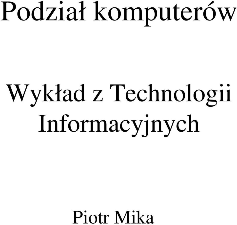 Wykład z