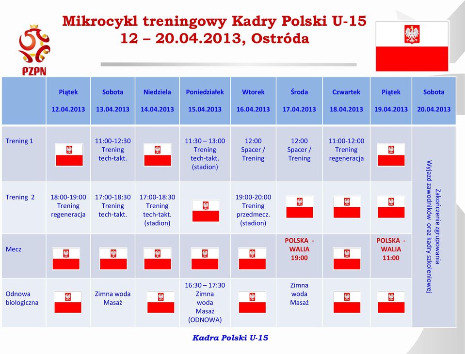 ŚRODKI TRENINGOWE STOSOWANE W REPREZENTACJI POLSKI U-15 - PDF Darmowe  pobieranie