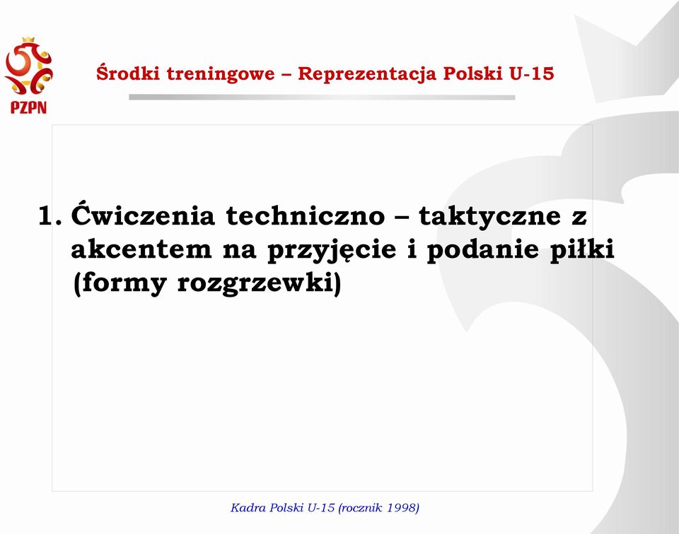 Ćwiczenia techniczno taktyczne z akcentem