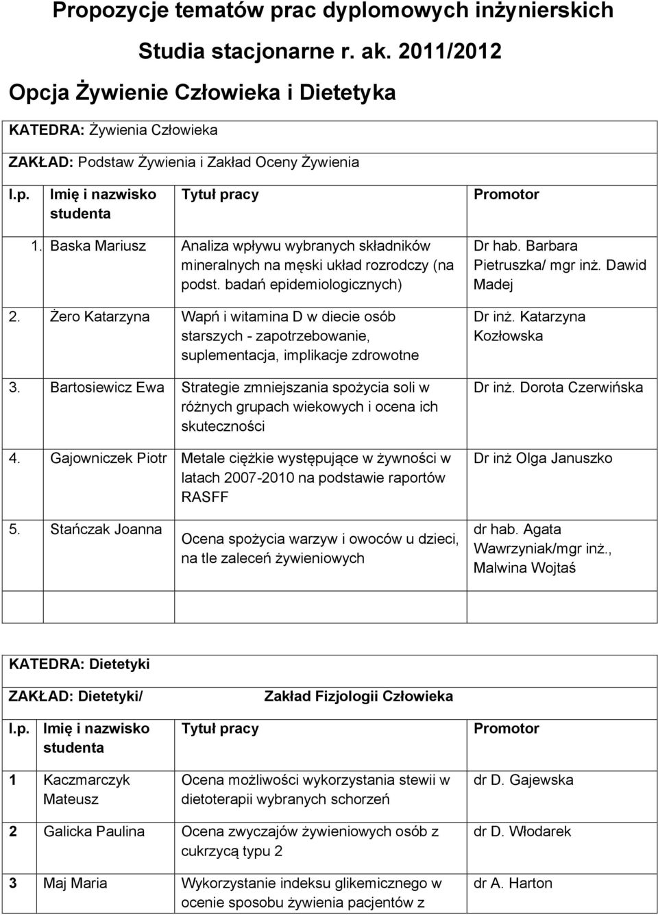 Baska Mariusz Analiza wpływu wybranych składników mineralnych na męski układ rozrodczy (na podst. badań epidemiologicznych) 2.