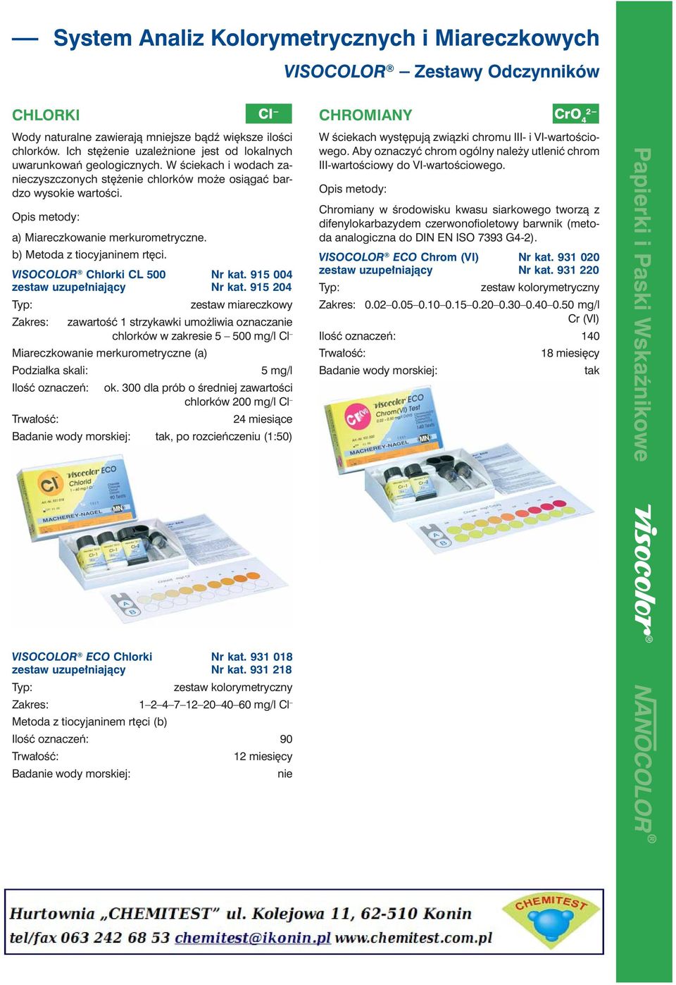 915 004 zestaw uzupełniający Nr kat.
