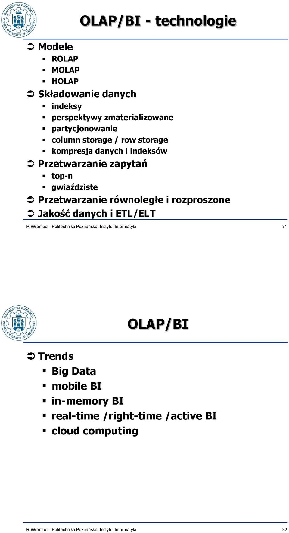 Przetwarzanie zapytań top-n gwiaździste Przetwarzanie równoległe i rozproszone Jakość danych i
