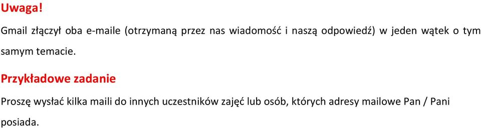 naszą odpowiedź) w jeden wątek o tym samym temacie.