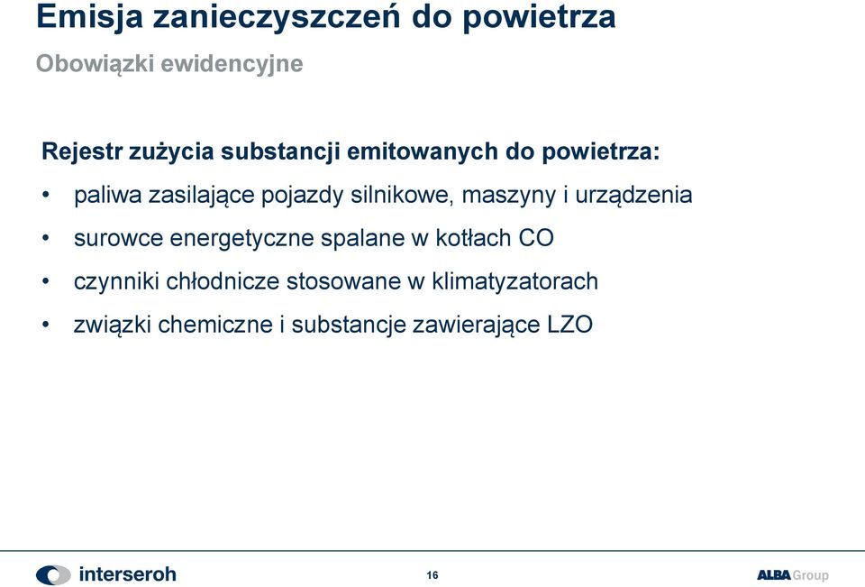 maszyny i urządzenia surowce energetyczne spalane w kotłach CO czynniki