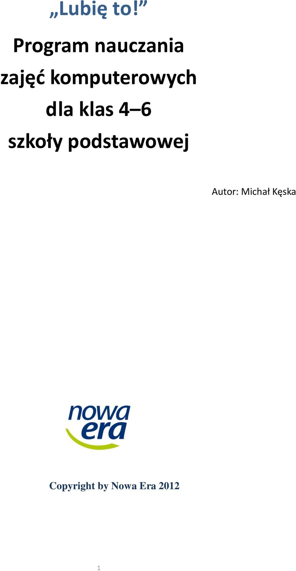 komputerowych dla klas 4 6