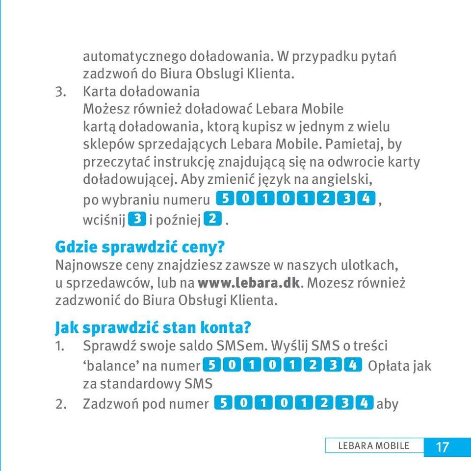 Witamy w Lebara Mobile Co zawiera pakiet startowy? - PDF Darmowe pobieranie