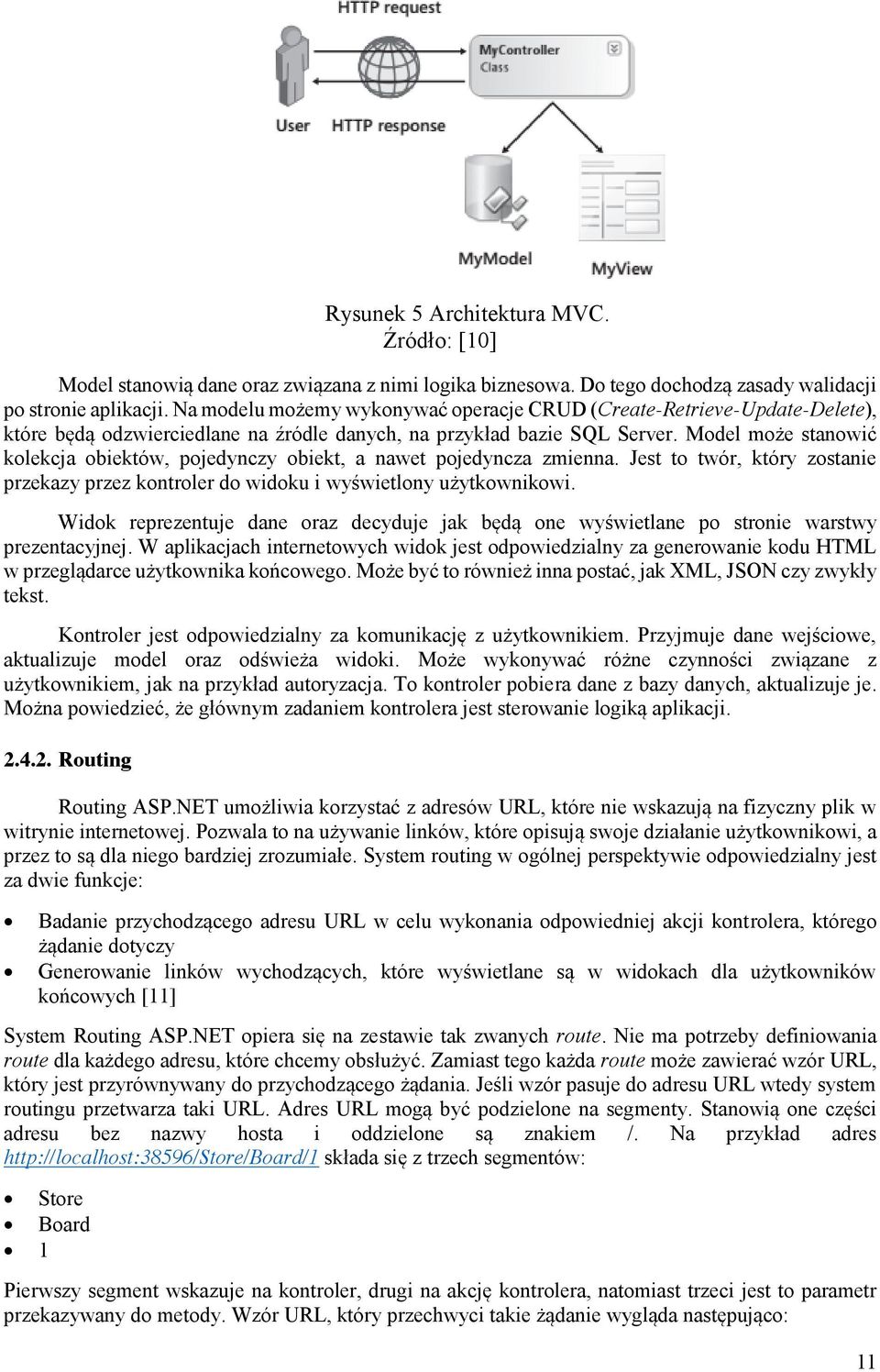 Model może stanowić kolekcja obiektów, pojedynczy obiekt, a nawet pojedyncza zmienna. Jest to twór, który zostanie przekazy przez kontroler do widoku i wyświetlony użytkownikowi.