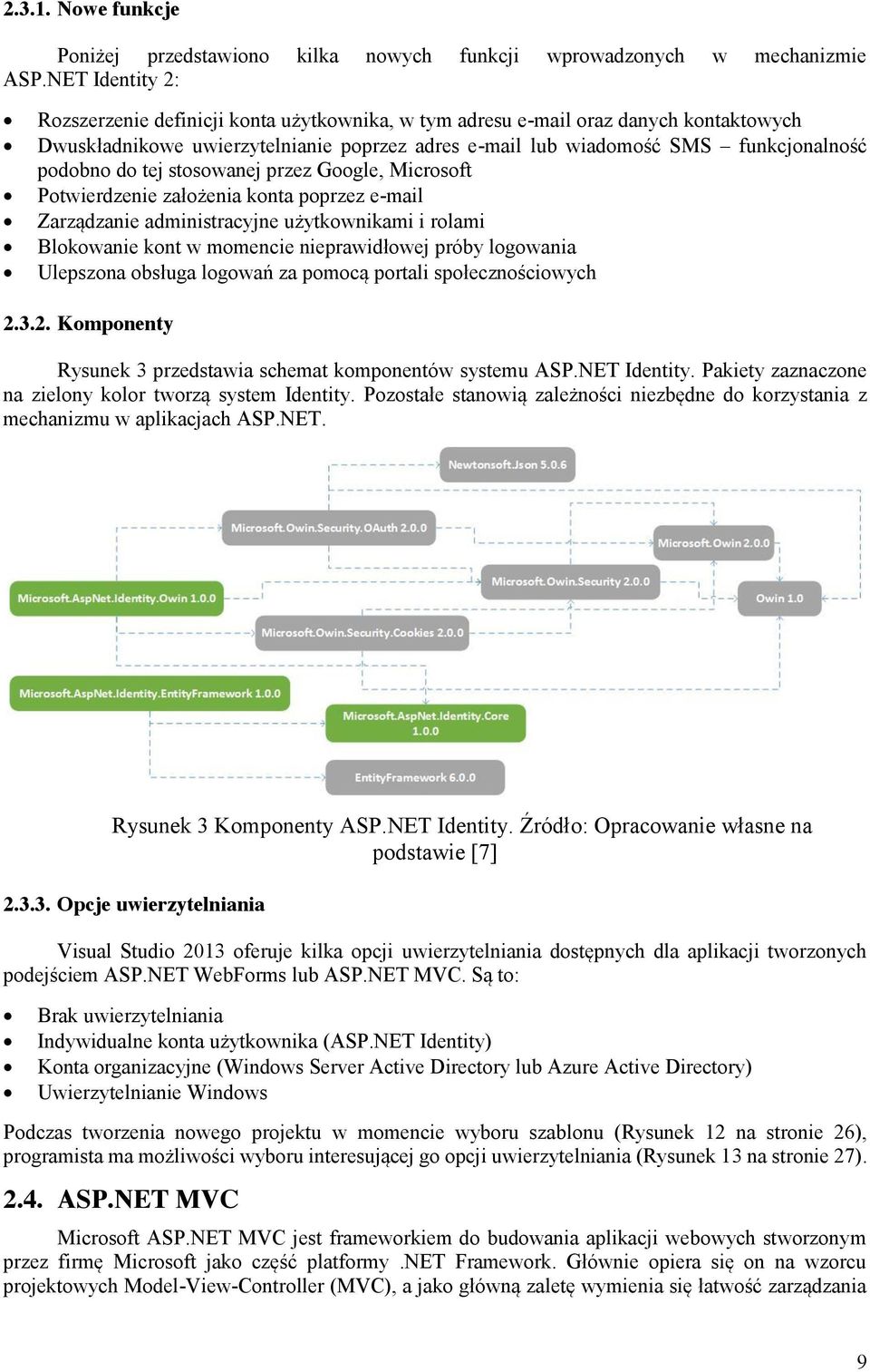tej stosowanej przez Google, Microsoft Potwierdzenie założenia konta poprzez e-mail Zarządzanie administracyjne użytkownikami i rolami Blokowanie kont w momencie nieprawidłowej próby logowania
